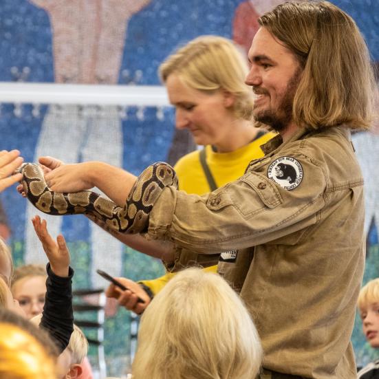 Mikkel Sortemos på Flensborg Bibliotek i 2024
