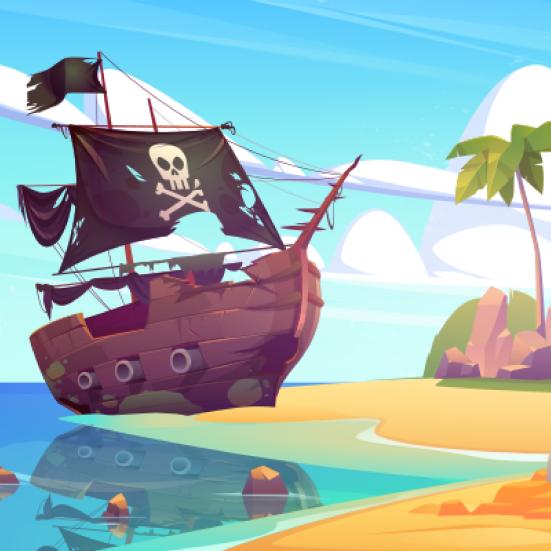 Piratdage på Flensborg Bibliotek. Illustration: Colourbox.dk