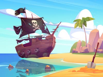 Piratdage på Flensborg Bibliotek. Illustration: Colourbox.dk
