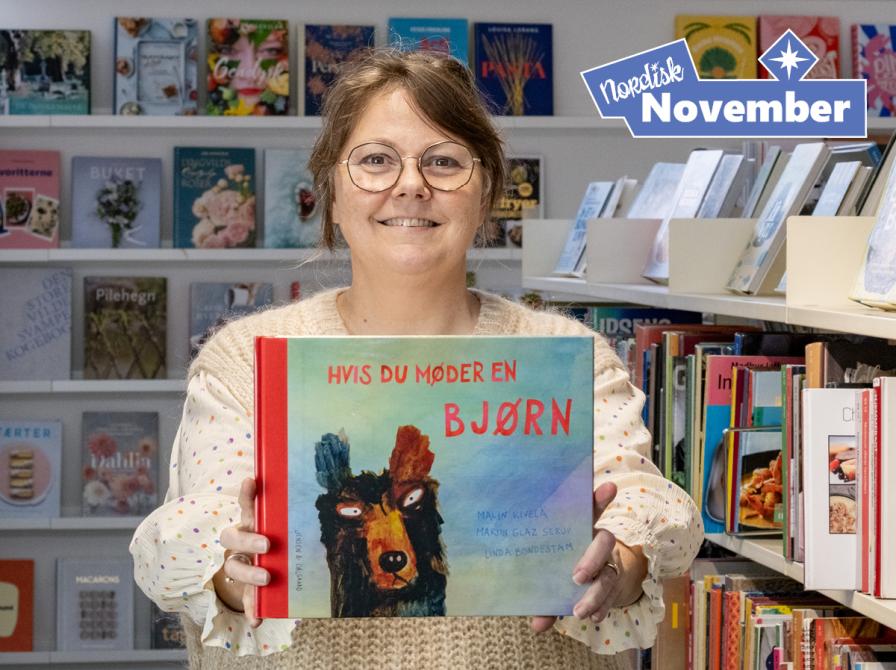 Bibliotekar Johanne med "Hvis du møder en bjørn"