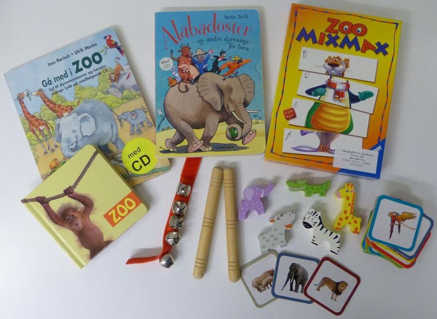 På tur i Zoo - sprogkuffert for 3-6 årige